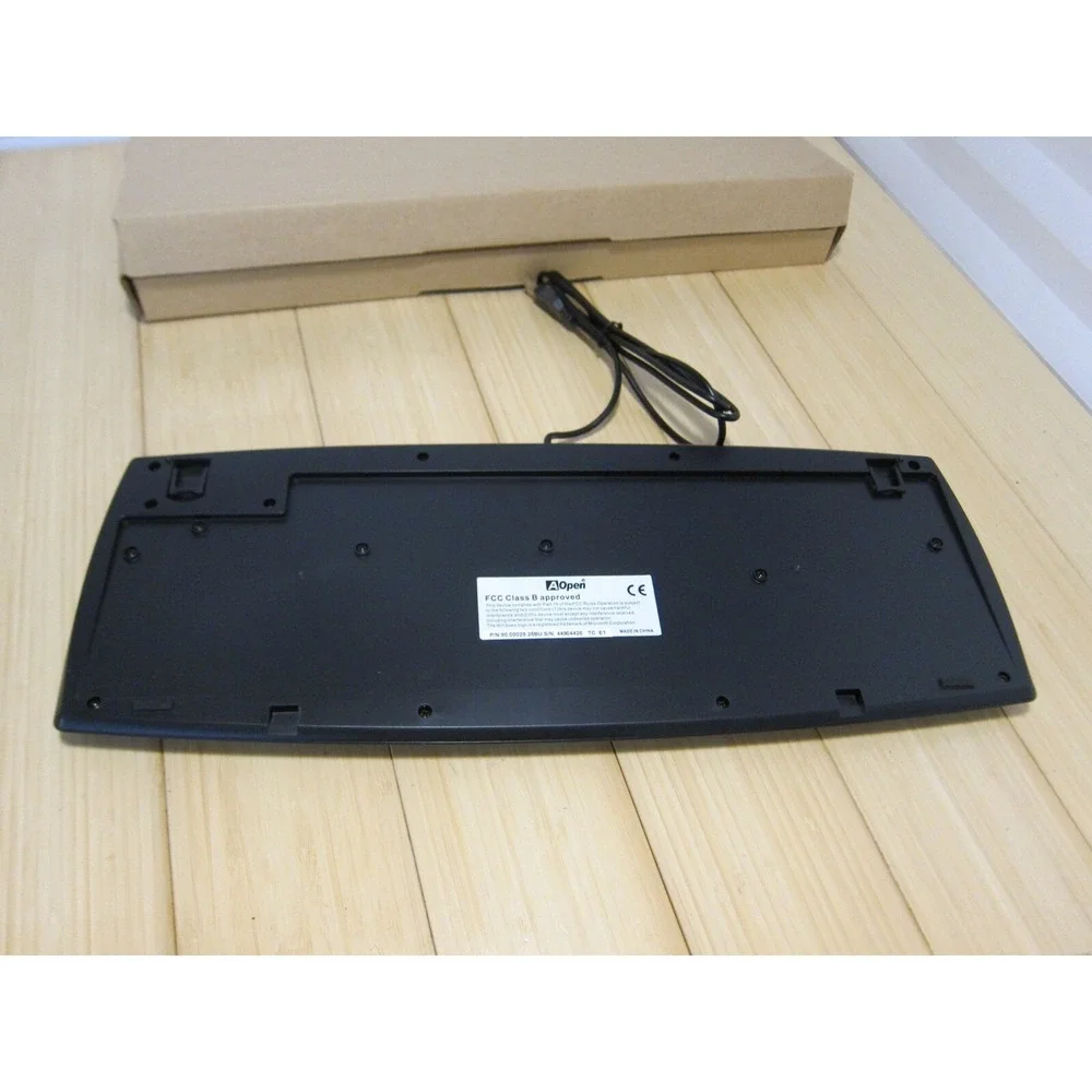 NOS AOpen Black KB825B 90.00029.25BU 104 Normal Keys USB Wired Keyboard (1 of 2)